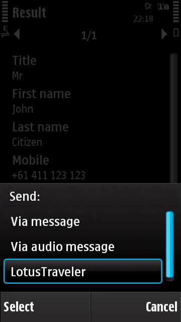 Image:Lotus Traveler 8.5.2 - two great features that make the Nokia/Traveler mix a compelling choice for Business